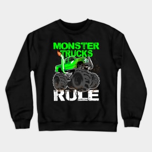 Vintage Monster Truck Lover This Is How I Roll Funny Gift Crewneck Sweatshirt